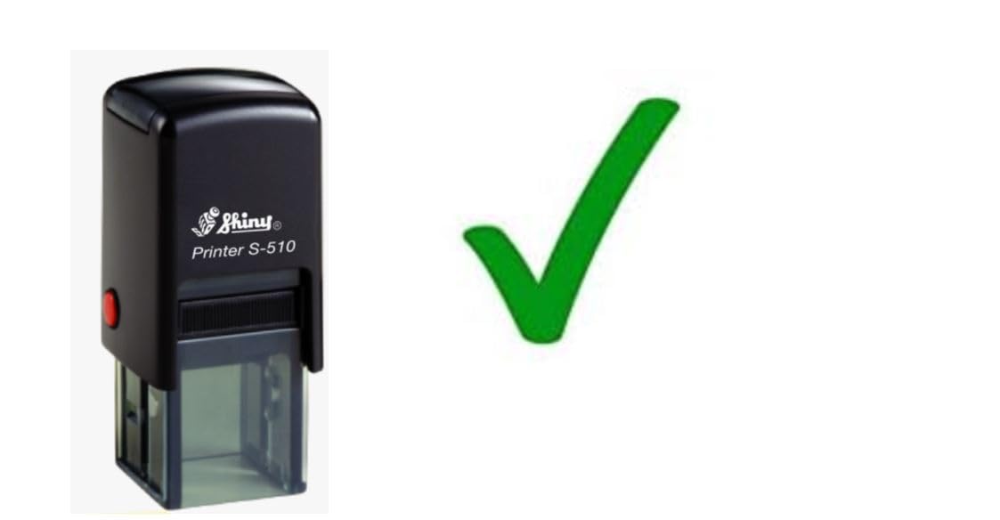 Athena Stamps Green Teacher Marking Stamp - Tick 11Mm