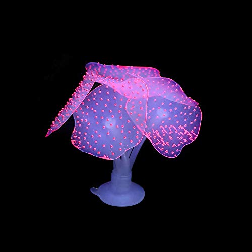 Filhome Glowing Fish Tank Decorations, 4 Pcs Glow Aquarium Decoration Plants Kit Glowing Mushroom Coral Ornaments #TOP3