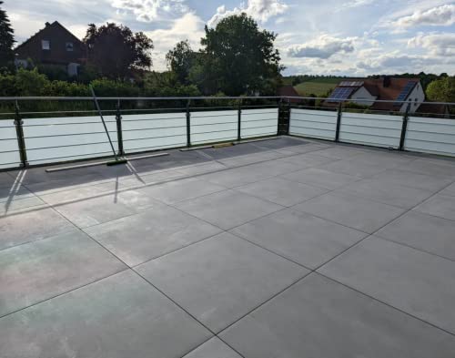 Gartenwelt Riegelsberger Premium Aluminium Montagesystem-Set für Keramik-, Stein-, Betonplatten Komplett-Set Made in Germany Plattenformat 60x60 cm Terrassenfläche 3x3 m | 9 m² Aufbauhöhe 76-89 mm