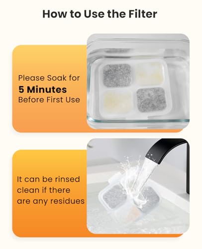 Image of oneisall 8Set Filters for 10L /2.64Gal Stainless Steel Dog Water Fountain