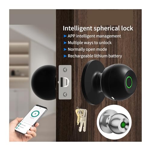 Serrure connectée électronique au design argent épuré pour porte