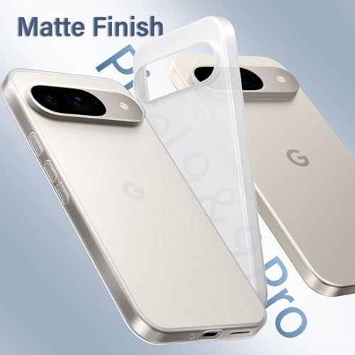 Image of X-level for Google Pixel 9 /Pixel 9 Pro Case, Extra Slim 0.3 mm Thin Translucent Matte Finish Soft Phone Cover, Anti-Scratch Shockproof for Google Pixel 9 Pro /Pixel 9 Case, Translucent White