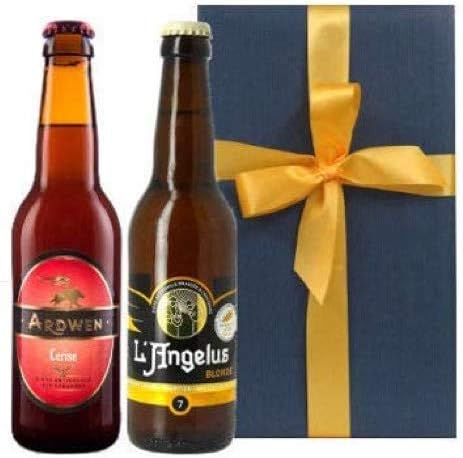 Amazon Co Jp お祝い 誕生日 結婚祝い 結婚記念日 ビールのギフトセット フランス産 クラフトビール 2本セット アルドウェン ビール チェリー ランジェルス ブロンド 各330ml 箱入り ギフトラッピング付き ギフト 贈答用 贈り物 プレゼント 食品