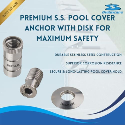 Anclajes para cubiertas de piscina de acero inoxidable, pack 10 miniatura 4