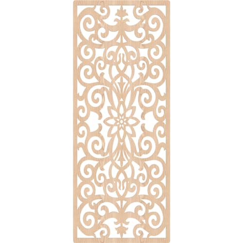 Image of Buel Decorative Pierced Fretwork Wood Wall Panels, 31 3 /8 inchW x 79 3 /8 inchH x 3 /8 inchT, Red Oak