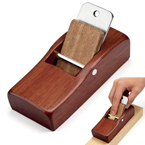 Mini Cepillo Carpintero, Cepillo para Madera Manual, Cepilladora de Madera, Cepilladora de Carpinteria para Maderamaciza, Suelos, Plástico y Placas de Yeso