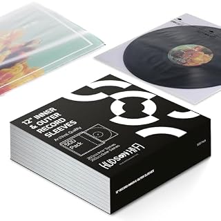 Hudson Hi-Fi Anti-Static Vinyl Record 250 Inner 250 Outer Sleeves – Ultimate LP Protection from Scratches, Dust & Dirt- Acid Free Thick Rice Paper - Les Beatles, Paul McCartney, John Lennon, RIngo Starr, George Harrison