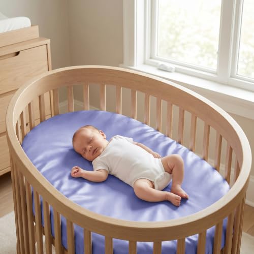 Image of Baby Bassinet Sheets for Baby Boy Girls,4-Pack Fitted Bassinet Sheets Set Compatible with Halo Bassinest Swivel Sleeper,Baby Delight,Angelbliss,32 inchX16 inch(Blue & Green)