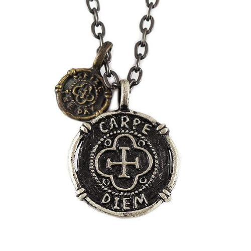 Carpe Diem Silver Coin Necklace 