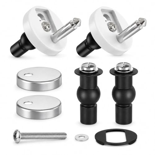 Image of 4 Pcs Toilet Seat Fixings, Quick Release Toilet Seat Hinge Replacement Kit