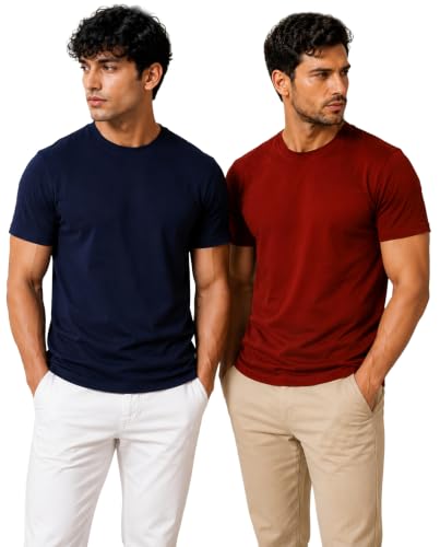 Image of London Hills T Shirt For Man | Men Round Neck Tshirts | Tshirt Shirts Men | Gym T Shirts For mens Workout | T-shirts For Man Cotton Stylish Round Neck T Shirt Half Sleeve Regular Fit Solid Multicolour