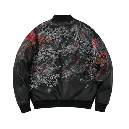 Veste homme style chinois brodée idéale pour vos sorties urbaines et loisirs décontractés