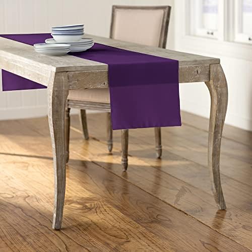 LA Linen Polyester Poplin Table Runner 14 by 108-Inch, Teal Dark, 35.56 x 274.3 x 0.04 cm