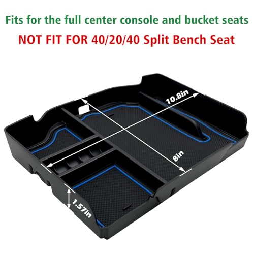 JOJOMARK Center Console Organizer fits for Dodge RAM 2026 2025 2024 2023 2022 2021 2020 2019 1500 2500 3500 Accessories Interior Storage Box Armrest Storage Tray(Blue) by JOJOMARK - Used condition - Image 4