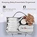 Tuyeabc Baby Diaper Caddy - Enlarge Nursery Storage Bin and Car Organizer for Diapers and Wipes - Storage Basket for Newborn Essentials, Gift for Baby Shower and Registry Must(Gray)
