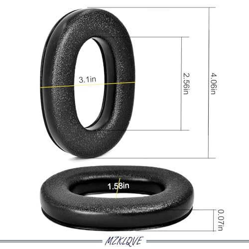 3M-WorkTunes Almohadillas de Repuesto de Espuma para Auriculares, Cojines para 3M WorkTunes (90543, 90544, 90542, 90541, 90507) y Protector Auditivo Peltor Range Guard Connect (Serie EM042/033/037) miniatura 4