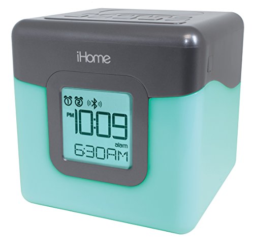 Ihome Bluetooth Color Changing Dual Alarm Clock Fm Radio With Usb Charging, Multi-Color, Five Color Led (Certified Refurbished) #TOP5