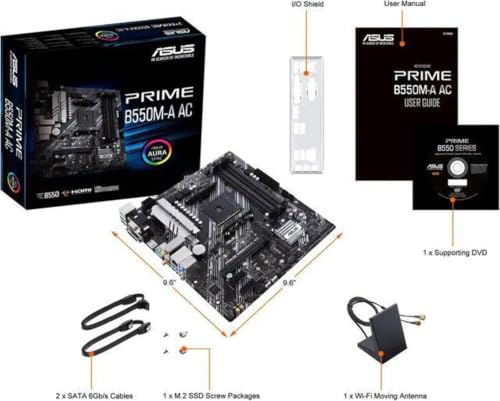 Image of MICRO CENTER AMD 5500 Processor with ASUS Prime B550M-A AC MATX Motherboard