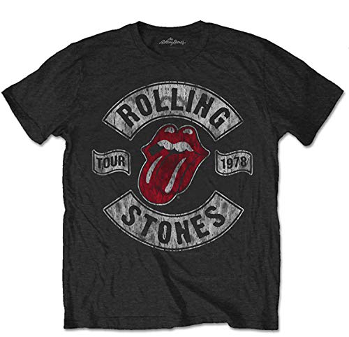 The Rolling Stones Us Tour 1978 Officiel T-Shirt Hommes Unisexe - Les Beatles, Paul McCartney, John Lennon, RIngo Starr, George Harrison The Rolling Stones Us Tour 1978 Officiel T-Shirt Hommes Unisexe