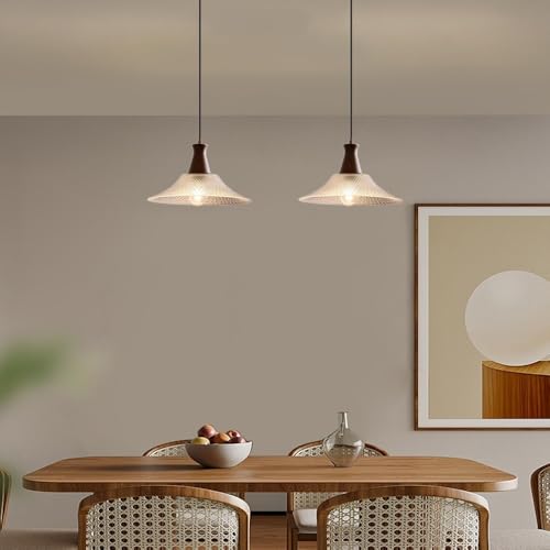 Lámpara rústica E27 de madera para iluminar comedores oscuros 6