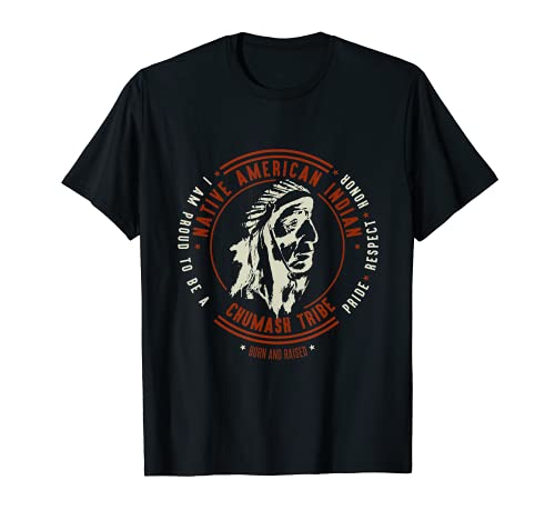 Chumash Tribe Indien Vintage Rétro Chief Indien T-Shirt