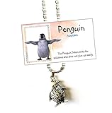 Smiling Wisdom - Penguin Hollow Necklace Gift Set - Spirit Totem Animal For Children, Tweens, Teens, Girls, Friends - Favors - Silver Stainless Steel
