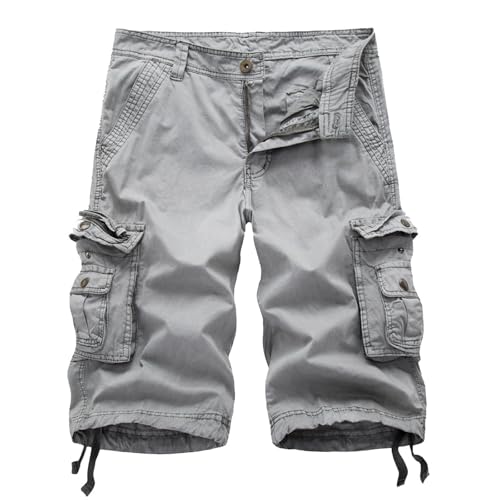 Mens Cargo Shorts Relaxed Fit Lightweight Multi Pocket Camouflage Outdoor Cargo Shorts Expandable Hiking Pants