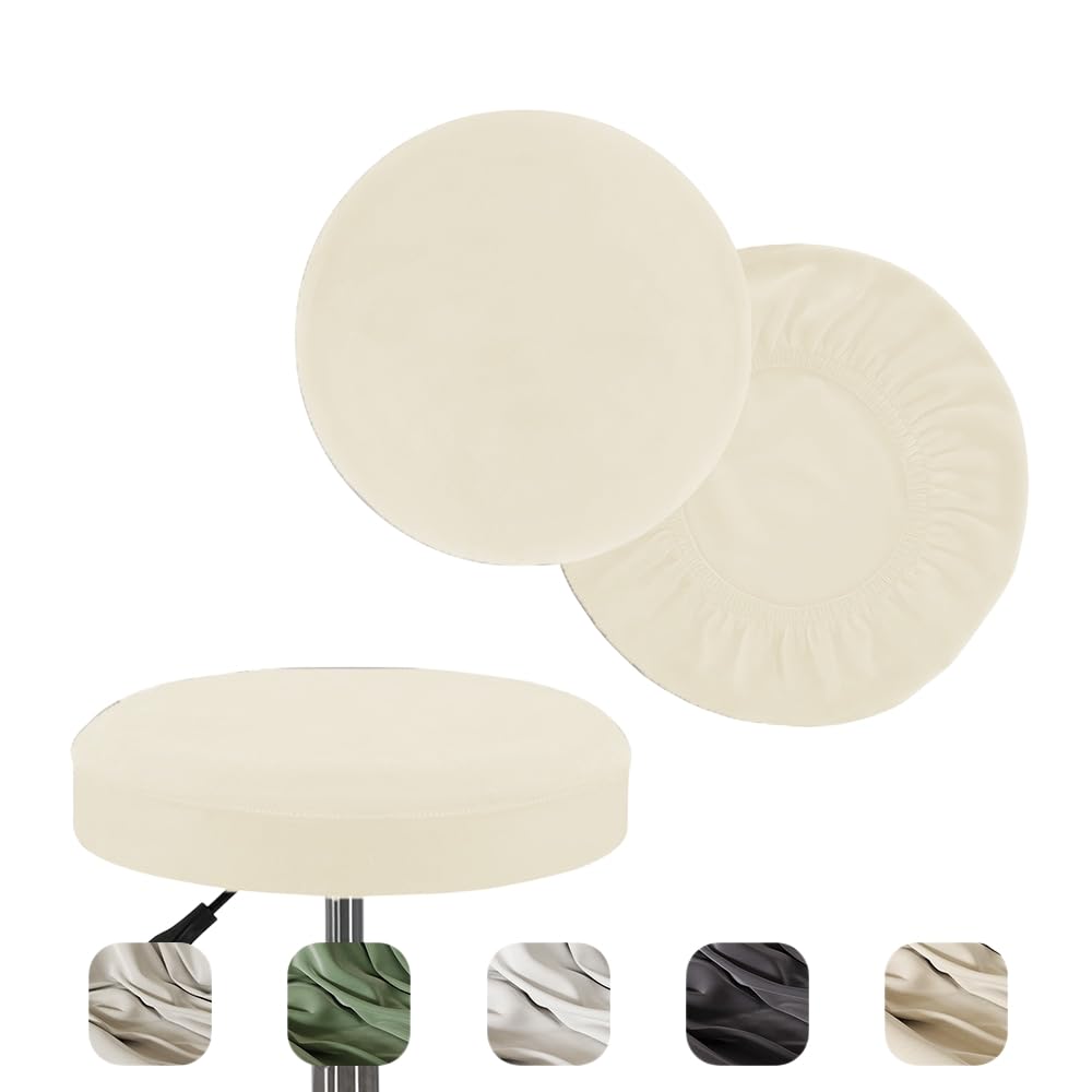 Stool Covers Round 2 Pack Elastic Slipcover for Bar Chair (#7,L14-19")