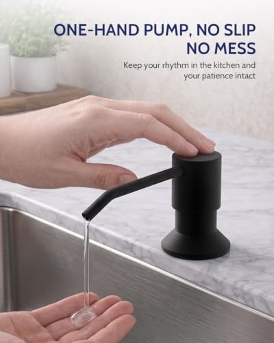 Image of LUFEIDRA Pull-Down Kitchen Faucet with Soap Dispenser, Matte Black