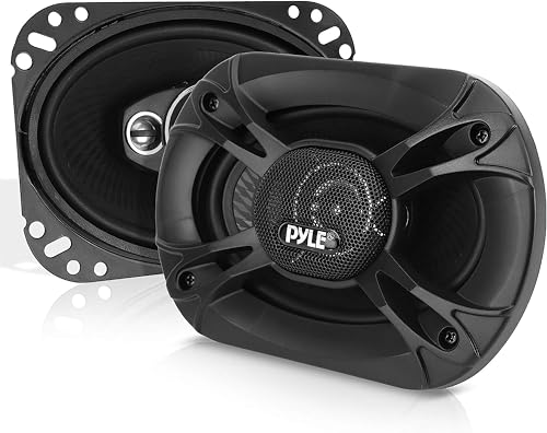 Pyle Haut Parleurs Voiture Universels 4 Voies - 500W 15 cm x 23 cm Quadraxial Audio Pro Puissant - Remplacement Rapide Universel, Compatibles avec Montage Portière/Panneau Latéral de Véhicule -Paire