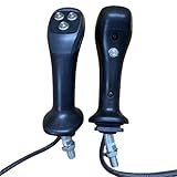 VRTLYJU 1pc Hydraulic Electric Control Lever Handle Glue Excavator refitted Wood Grabber clamp Four Buttons Joystick Crawler Crane(A Pair 4 Buttons)