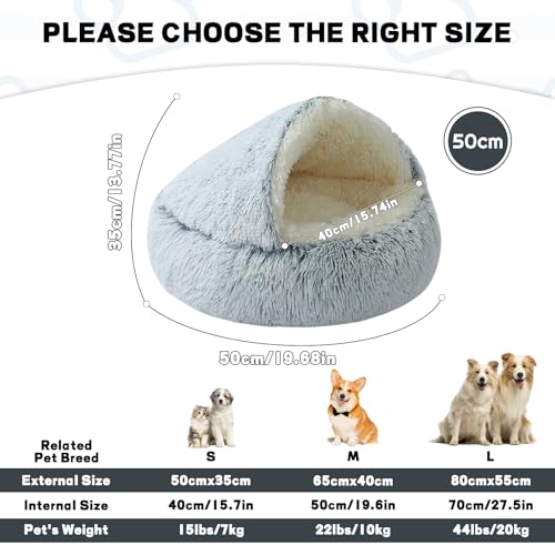 Couchage moelleux pour chat auto-chauffant et stable avec housse douce