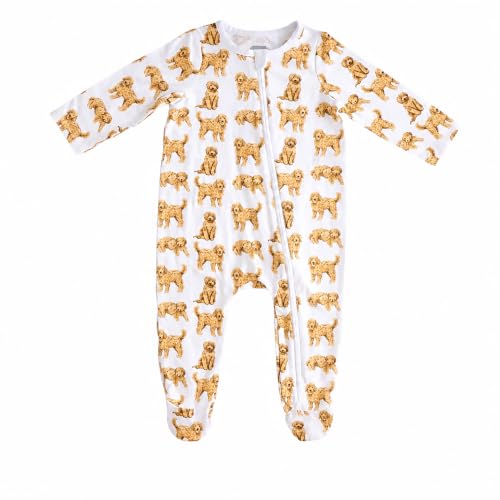 Mud Pie Golden Doodle Dog Unisex Baby Sleeper 3-6 Months