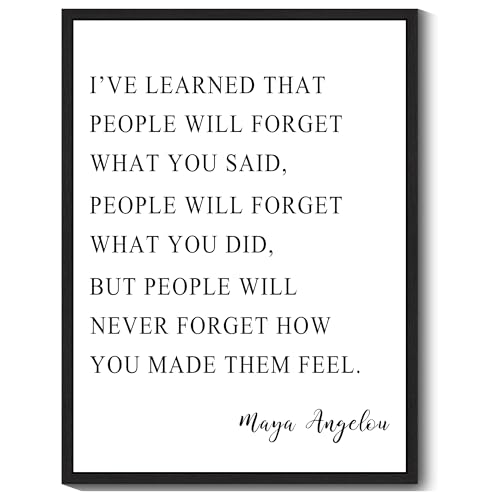 KUVIOKE Inspirational Framed Wall Art I've Learned That People Will