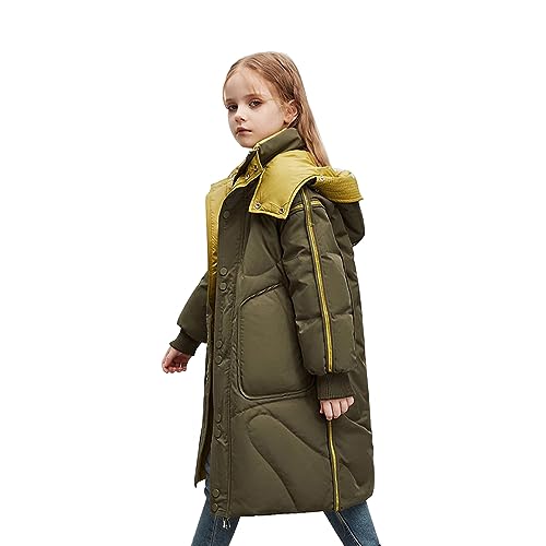 Mid-Length Thickened Children's Down Jacket, Reversible Windproof Jacket