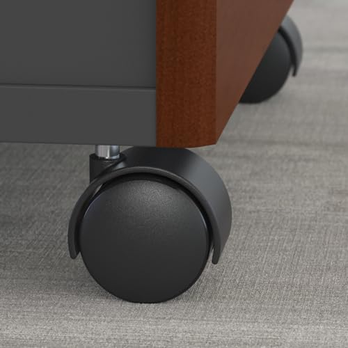 Bush Business Furniture Components 21" D Vertical 3-Drawer Mobile File Cabinet, Hansen Cherry/Graphite Gray, Standard Delivery