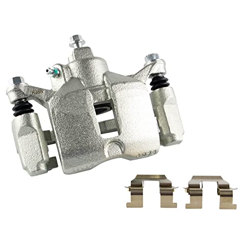 Image of TRQ Rear Brake Pad and Rotor Set Ceramic Solid Rotors Calipers