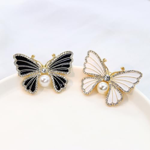 Image of Butterfly Brooch for Women, Insect Butterfly Pins Shawl Pin Clip Flashing Butterfly Jewelry Fashion Brooch Wedding Accessories Sweater Scarf Brooch for Women
