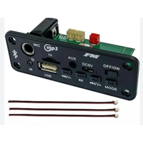 Image of Bluetooth MP3 Decoder Module with FM Radio, USB, AUX, TF Card & Mic - 5V Audio Player Board for DIY Speakers, Amplifiers & Home Audio Projects