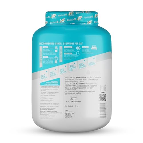 Image of HF Series Signature Whey Protein Powder|62 servings|Build Lean and Bigger Muscle |2Kg|Flavour-Birthday Cake