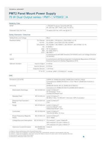 Alimentation à découpage PMT-D2V75W2BA convertisseur double sortie AC DC