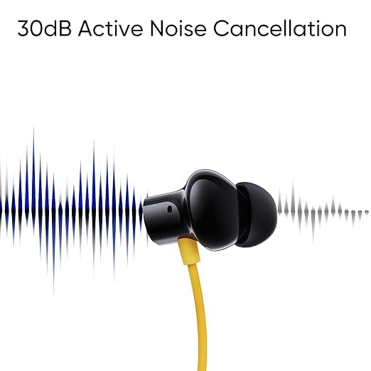 Image of Original Neckband Compatible for Realme Buds Wireless 3 ANC - Premium Wireless with Mic, Deep Bass Sound, Gaming Mode & Magnetic Instant Connection-(Yellow) ASX-63