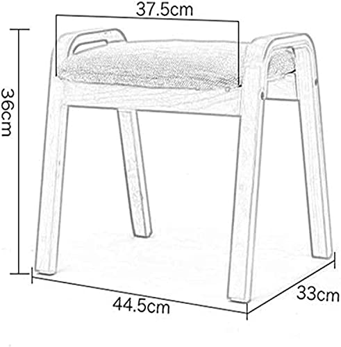 Petit Repose-Pieds coffre en bois et tabouret de repos en tissu pour salon