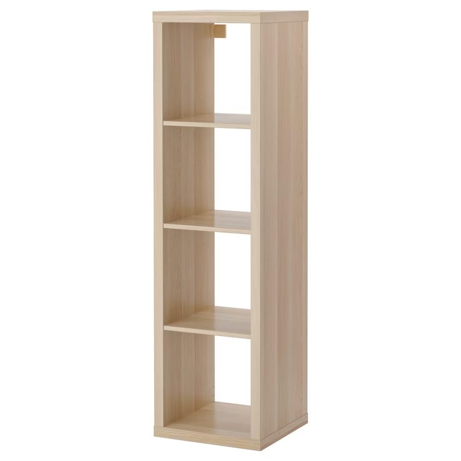 Discount Seller Kallax Unit, White Oak 4-Cube Storage Unit Design– Modern Cube Storage Compact & Stylish Storage Unit Solution for Small Spaces- Perfect for Book Shelf, Décor Displays (41x146 cm)