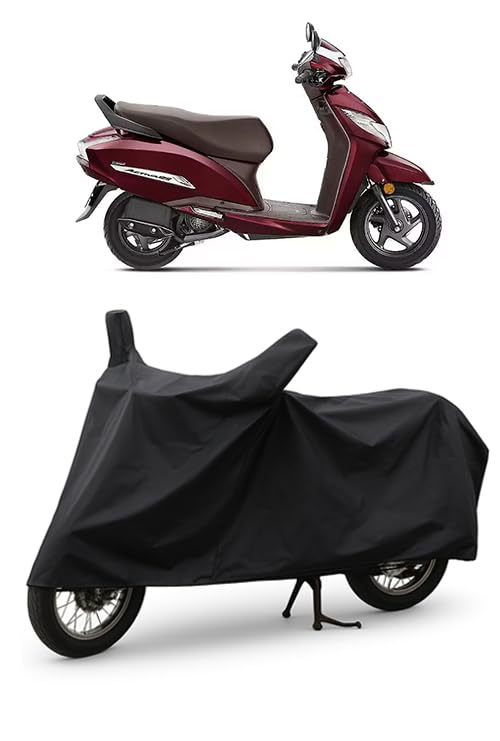 Image of Daxo Heavy Duty Waterproof Scooty & Bike Cover for Honda Activa 125 | UV Resistant, Dustproof & Rain Protection | All-Weather Outdoor Cover for Bikes & Scooty with Mirror Pockets | Activa 125 Cover