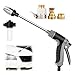 Aquoxis Pressure Washer,Hydro Power Water Jet Cleaner Attachment, 360° Rotating, Adjustable Nozzle Cleaning Sprayer for Patio, Car, Driveway, Deck & Outdoor Surfaces (with foam pot)