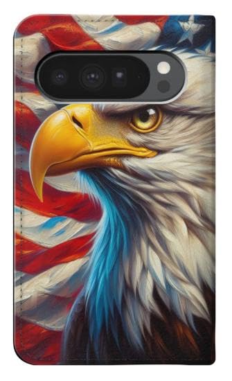 Étui flip housse cuir Google Pixel 10 Pro XL Bald Eagle US - 2