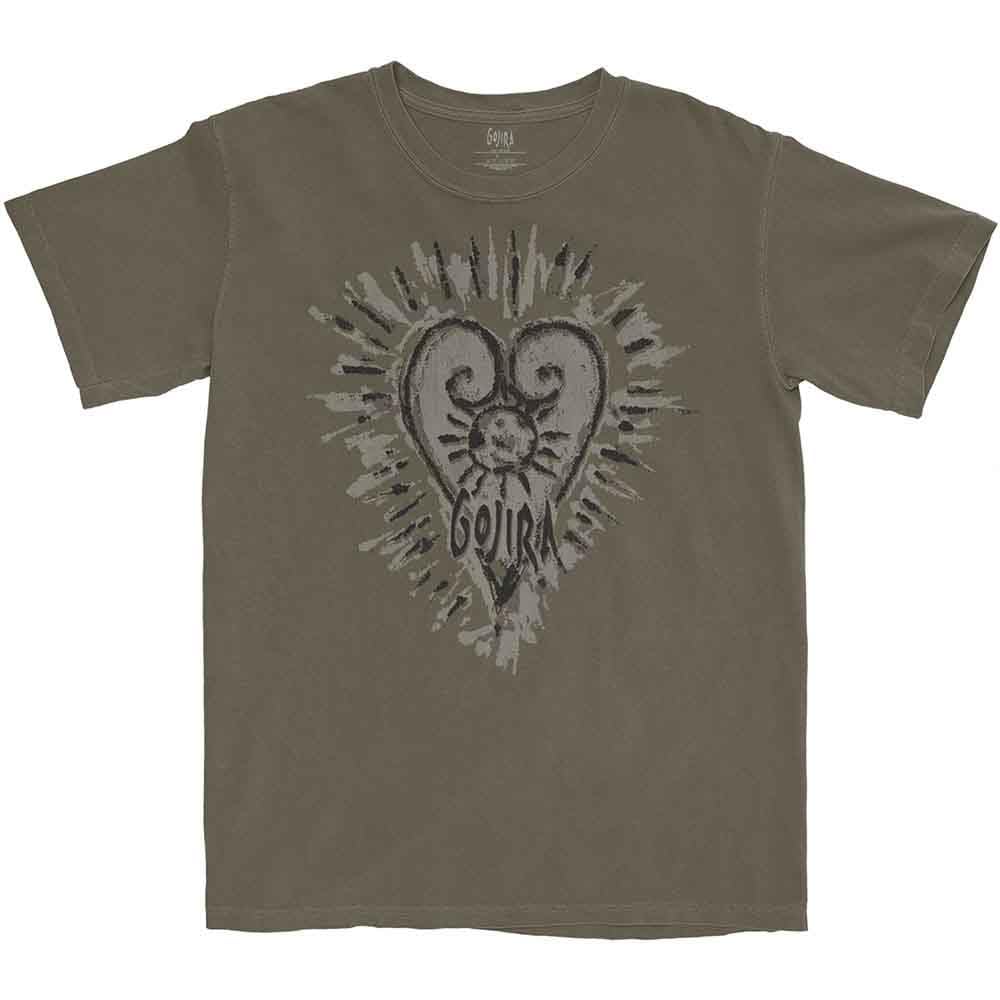 Gojira T Shirt Fortitude Heart Band Logo Official Mens Dust XL
