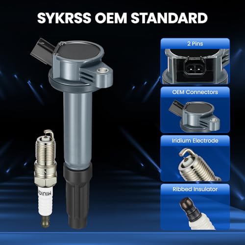 Image of 6 Ignition Coils Pack+6 Spark Plug Kit - Fix Misfires for Ford Fusion /Lincoln Zephyr /Mercury Milan /Mazda Tribute (3.0L V6) 2006-2009 - Repl. UF486 /DG514 /SP433