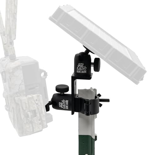 Slow Glow Maverick2 Double Ball Head T-Post Mount for Trail Camera and Solar Panel 360 Adjustable Ball Heads